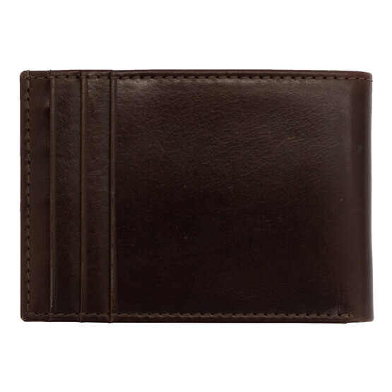 Smith & Wesson Men's Front Pocket Wallet in Brown with three exterior credit card pockets